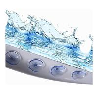Shower Threshold Water Dam Barrier Shower Door Bottom Seal Strip, Collapsible Shower Floor Water Barrier Suction Cup Shower Splash Guard Removable Seal Strip for Bathroom(Size:110cm/43in)