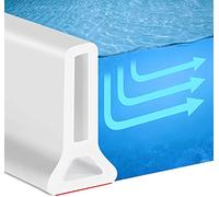 Shower Thresholds - Water Dam, Water Barrier Shower Floor - Silicone Shower Seal, Shower Cubicle, Floor Sealing Strip Shower, Bathroom Water Barrier (205 cm, White)