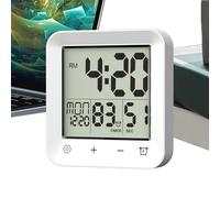 Shower Timer, Waterproof Wall Mounted with Large LCD Display and Countdown, for Bathroom, Kitchen, Sports, Cooking, Suitable for Spa, Training, Video Games, Meetings, Homework, Bedroom