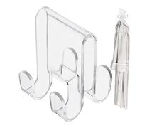Shower Towel Holder - Extended Suction Cup Door Hook Acrylic Towel for Bathrobes and Wipes, Transparent, 8 x 4.1 x 4.9
