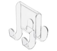 Shower Towel Hooks for Glass - Acrylic Material, Punch- Design | Glass Door Hooks Towel Hanger for Robe, Clothes, Washcloth, Bathroom Storage Solution, 8x4.1x4.9cm/3.1x1.6x1.9in