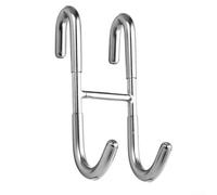 Shower Towel Rack Over Glass Door Stainless Steel With S Shape Hooks For Organizing Towels Robes And Shower Tools No Drilling Or Adhesives Required(Silver)