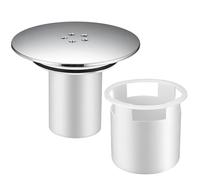 Shower Tray Drain Cover Outlet Replacement, 90mm/115mm Chrome Shower Trap Parts, Removable Shower Waste Trap Top, Fitting Fast Flow Shower Plughole Cover, Keep Shower Clog-Free Cover Cap Plug Hole