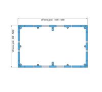 Shower Tray Feet Villeroy and Boch ViFrame for large Quaryl shower trays >1000mm 400x1300mm White
