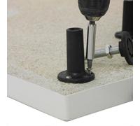 Balterley Shower Tray Riser Kit, Curve White Panel, 6 Pack of Legs, Clips & Screws, Leg Set & Plinth Kit for Offset Quadrant Trays, Shower Tray Plinth & Support Legs - 1200 x 1000mm (White)