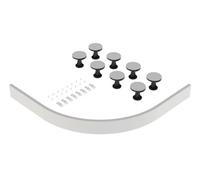 Balterley Shower Tray Riser Kit, Curve White Panel, Leg Set & Plinth Kit Suitable for 1000mm to 1200mm Quadrant and Offset Quadrant Trays, Shower Tray Plinth Adjustable Legs - 1200 x 100mm (White)