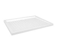 Shower Tray Non-Slip White 80 x 100 x 4 cm ABS Shower Tray with Low Threshold, Scratch-Resistant, Dirt-Repellent, Ground Level for Barrier-Free Shower