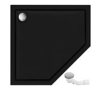 Shower Tray Rea Diamond Black 90x90