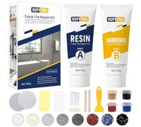 Shower Tray Repair Kit, Hupeyna Tub, Tile and Shower Repair Kit, Bathtub Repair White for Chips Dents Cracks Holes Scratchs, Bath Fix Kit - More Colour Choices Available Marble Repair