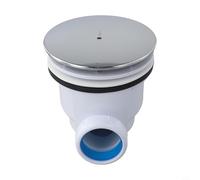 Shower Tray Waste Trap with Chrome Dome Top for Fast Flow up to 32L/min, Easy Clean Design Compatible with UK Standard Shower Trays