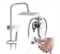 Shower Tub Kit, Tub and Shower Faucet Set with 4-Mode 4 in 1 Handheld and Rain Shower Head combo, Single-Handle Tub and Shower Trim Kit