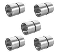 Shower Tube Groove Nut 5pcs 1/4 Inch Stainless Steel | Heavy Duty Corrosion Resistant Metal, Polished Stainless Finish, Smooth Thread Design, for Bathroom Plumbing