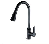 Shower Unit, Faucets High Arc Kitchen Single Handle Lever Hot and Cold Water Mixer Tap, Copper Alloy 360°Rotation Pull-Out Kitchen Vegetable Bowl Sink Two-Speed