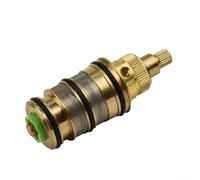 Shower Valve Core，Brass Replacement Thermostatic Cartridge for Mixer Bar Repair Kit with Temperature Control 20-50°C Override Button Push Fit Design