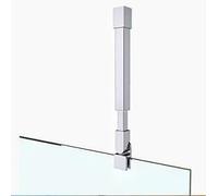 Shower Wall Fixing Rod, Stainless Steel Square Shower stabiliser, Suitable for Shower rods Between 300 and 450 mm, Glass Thickness 6-10 mm. (Square Tubes 300-450 mm)