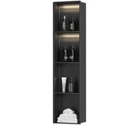 Shower Wall Niche, Stainless Steel with LED Light, Bathroom Storage Shelf, High Load Bearing Capacity, No Tile Needed for Bathrooms and Kitchens
