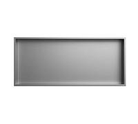 Shower wall niche304 Stainless Steel Shower Wet Room Bathroom Alcove Shampoo Toiletry Waterproof Leak Proof Storage Shelf Recess Home ImprovemeSilver Grey-72x32x12.5CM