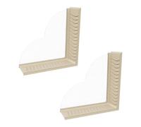 Shower Water Blocker Acrylic Panel Pair with Suction Cup, Splash Guard for Bathroom Corner and Bathtub Side Use Bath Splash Barrier Tub Side Corner Water Blocker Bathroom Wet Dry Divider Suction Cup