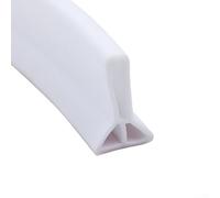 Shower Water Stopper Strip Rubber Silicone Barrier for Bathroom Kitchen Threshold Seal Flexible Bendable Waterproof Retention 50-300cm(5cm-white 100cm)