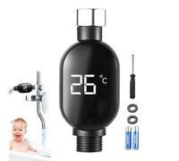 Shower Water Temperature Sensor - Digital Shower Thermometer | Shower Water Temperature Gauge | Instant-Read Baby Bath Water Temperature Monitor Gauge | Waterproof Home Improvement Accessories For Bat