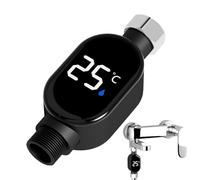 Shower Water Temperature Thermometers,Real-Time Monitoring Shower Temperature Gauge with LCD Display | Measuring Device for Family Users Elderly Women Men