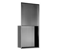 Shower Waterproof Bathroom Shelves Stainless Steel Wet Room Alcove Home Kitchen Bedroom Living Room Shampoo Toiletries Storage (Grey B 61x30.5x10.2CM/24.02x12.01x4