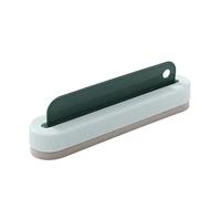 Shower Wiper Soft Silicone Glass Cleaning Set Kitchen Bathroom Glass Cleaning Tool Window Cleaning Brush Scraper Two-in-One Wiper (Color : Grey) (Green)