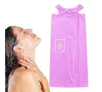 Shower Wrap - 53 Inch Bath Towel | Fleece Wrap - 90x135cm Non-Loss Coral Fabric with Pineapple Pattern, Lightweight and Comfortable Portable Design, Perfect for Women