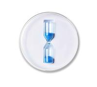 ShowerBob Four, 4-Minute Shower Timer, Aqua Blue Sand, Clear Round Case with Large Suction Cup