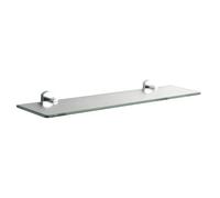 Showerdrape Admiralty Chrome Stainless Steel Wall Mounted Glass Vanity Shelf