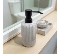 Showerdrape Alexandria Collection Concrete Liquid Soap Dispenser in Beige Showerdrape Beige