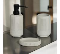 Showerdrape Alexandria Stone 3 Piece Bathroom Accessory Set Showerdrape Stone