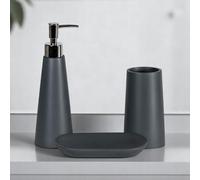 Showerdrape Alto Grey 3 Piece Bathroom Accessory Set