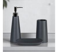 Showerdrape Alto Grey 3 Piece Bathroom Accessory Set