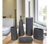 Showerdrape Alto Grey 5 Piece Bathroom Accessory Set