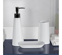 Showerdrape Alto White 3 Piece Bathroom Accessory Set