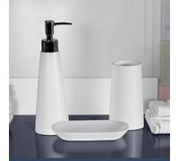 Showerdrape Alto White Collection 3 Piece Bathroom Accessory Set Showerdrape White