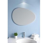 Showerdrape Angel Frameless Bathroom Wall Mirror, Wall Mounted Mirror For Bathroom, Modern Pebble Vanity Mirror For Living Room, Elegant Bevelled Edge, The Mirror Is Suitable For Bedrooms.