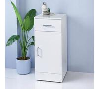 Showerdrape Arezzo High Gloss White Bathroom Single Door Cabinet