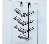 Showerdrape Atrium Collection Black Steel Hanging Shower Caddy Showerdrape Black