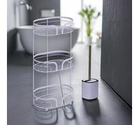 Showerdrape Bathroom Accessories Set Floor Caddy with Toilet Brush &Holder in Lilac Showerdrape Lilac