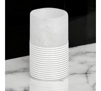 Showerdrape Bianco Frost Onyx White Striped Tumbler