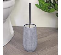 Showerdrape Blue Bathroom Accessory Set 4 Pieces Resin Soap Tumbler Liquid Soap Dispenser Toilet Brush (Toilet Brush & Holder)