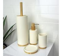 Showerdrape Bondi Cream Ceramic 4 Piece Bathroom Accessory Set