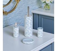 Showerdrape Buttercup Light Blue Floral 4 Piece Bathroom Accessory Set Showerdrape Light Blue