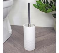 Showerdrape Chantilly White Toilet Brush & Holder
