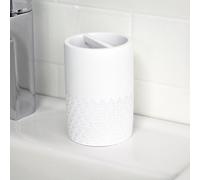 Showerdrape Chantilly White Toothbrush Holder Showerdrape White