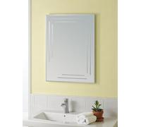 Showerdrape Chelsea Frameless Bathroom Wall Mirror, Wall Mounted Bathroom, Modern Diamond Cut Rectangular Living Room Hallway Bevelled Edge Mirror For Bedroom.