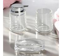 Showerdrape Clarion Clear Acrylic 3 Piece Bathroom Accessory Set