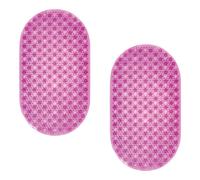 Showerdrape Cleo 2 Set Non-Slip Suction Cup Bath Mat Set 69x39cm in Pink | Size: 69x39 cm Showerdrape Pink 69x39 cm